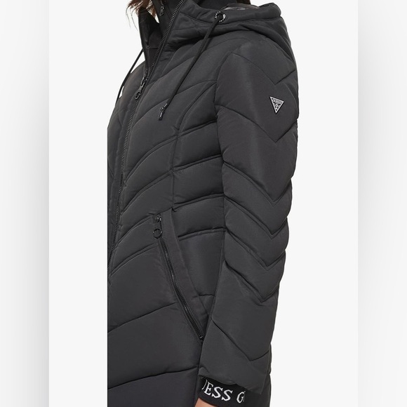 HP! Guess Mid Weight Quilted Puffer Jacket - Picture 7 of 9